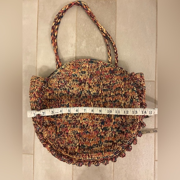 Sezane Raffia June Basket Tote Bag Multicolor - Picture 4 of 10